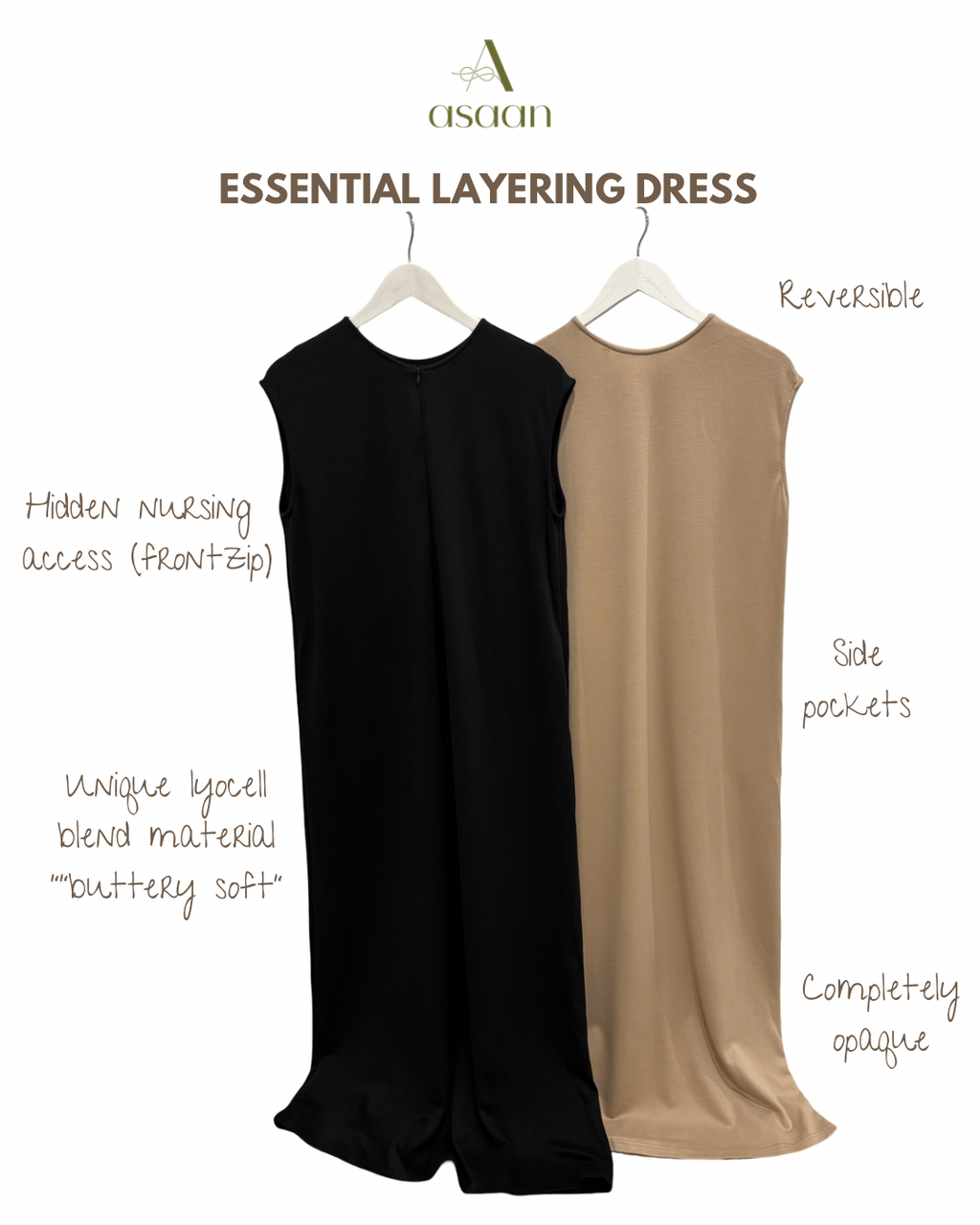Layering Sleeveless Dress - Jersey Knit - Nursing Friendly