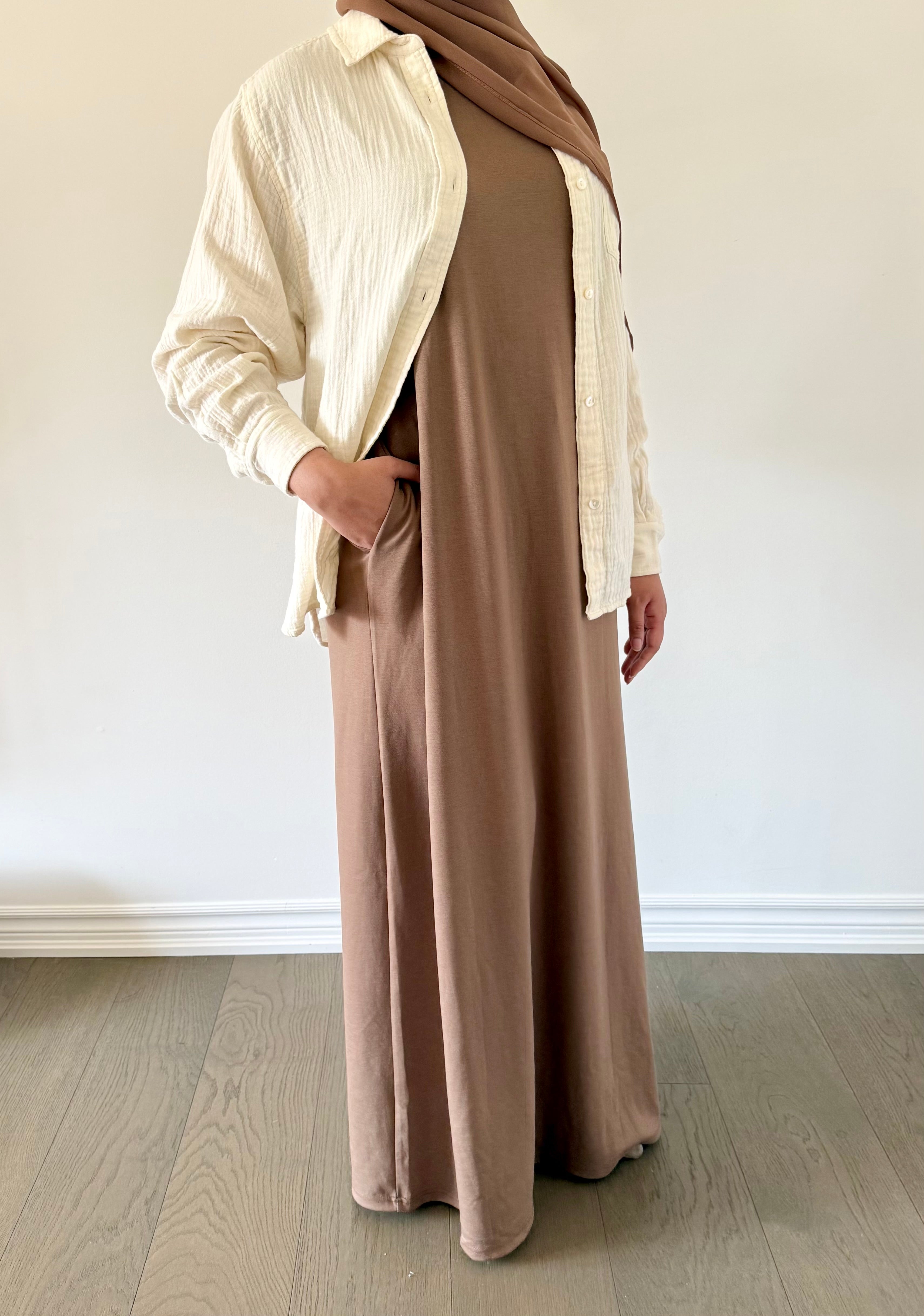 Layering Sleeveless Dress - Jersey Knit - Nursing Friendly